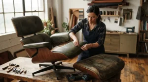 Easily swappable upholstery on a heavy duty massage chair for high volume spas for quick sanitation.